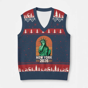 Statue Of Liberty Hoops V-Neck Knit Sweater Vest New York Pride 2026