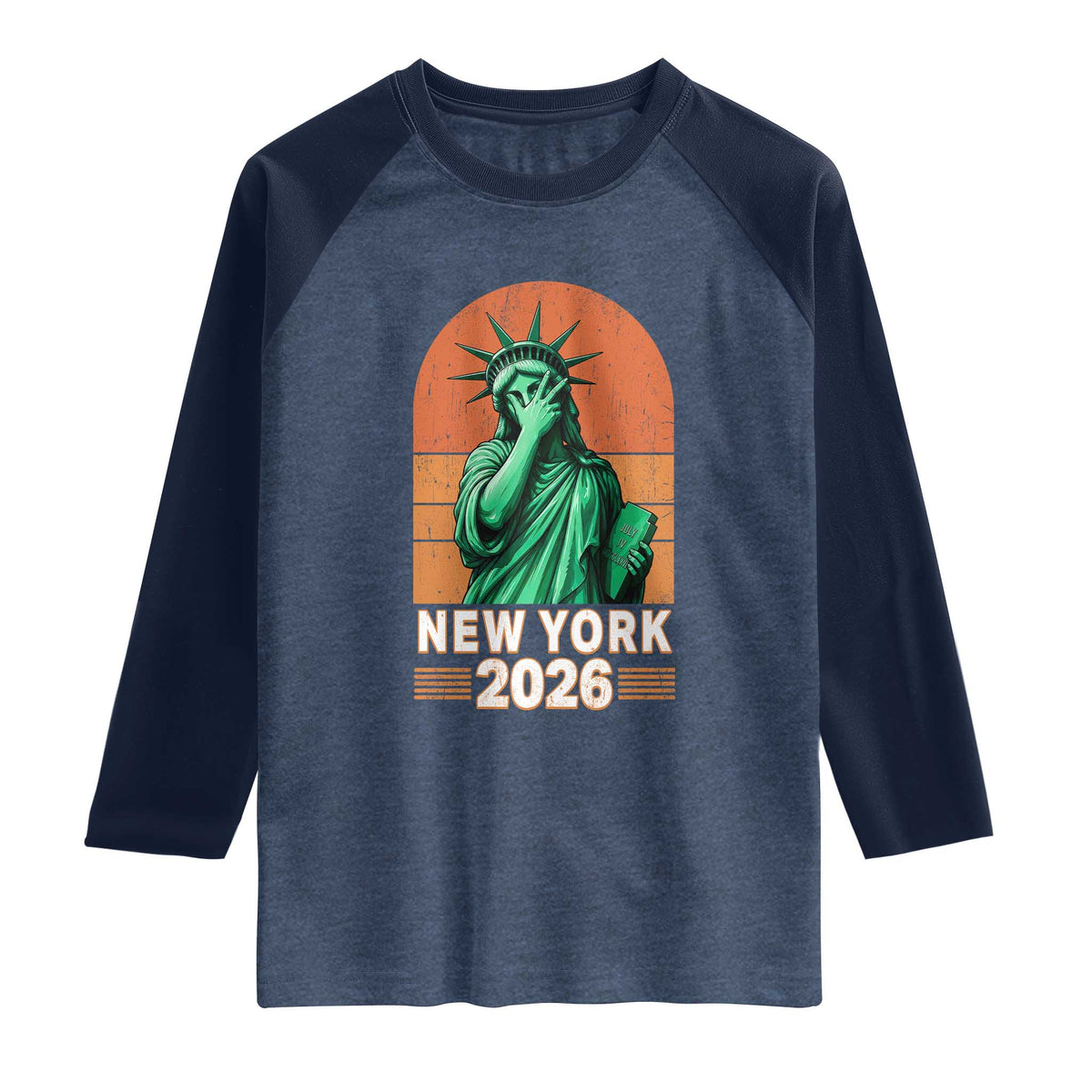 Statue Of Liberty Hoops Raglan Shirt New York Pride 2026