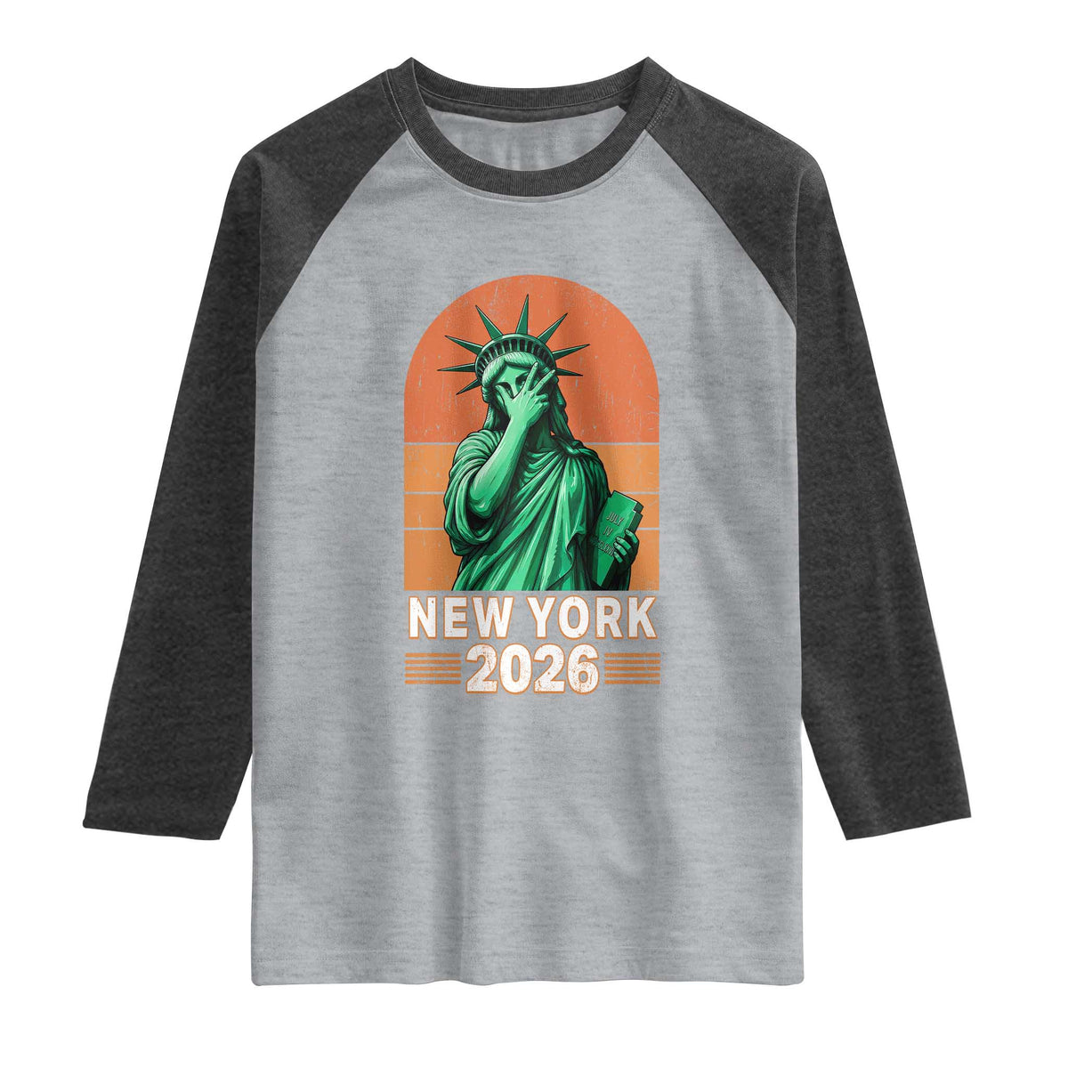 Statue Of Liberty Hoops Raglan Shirt New York Pride 2026