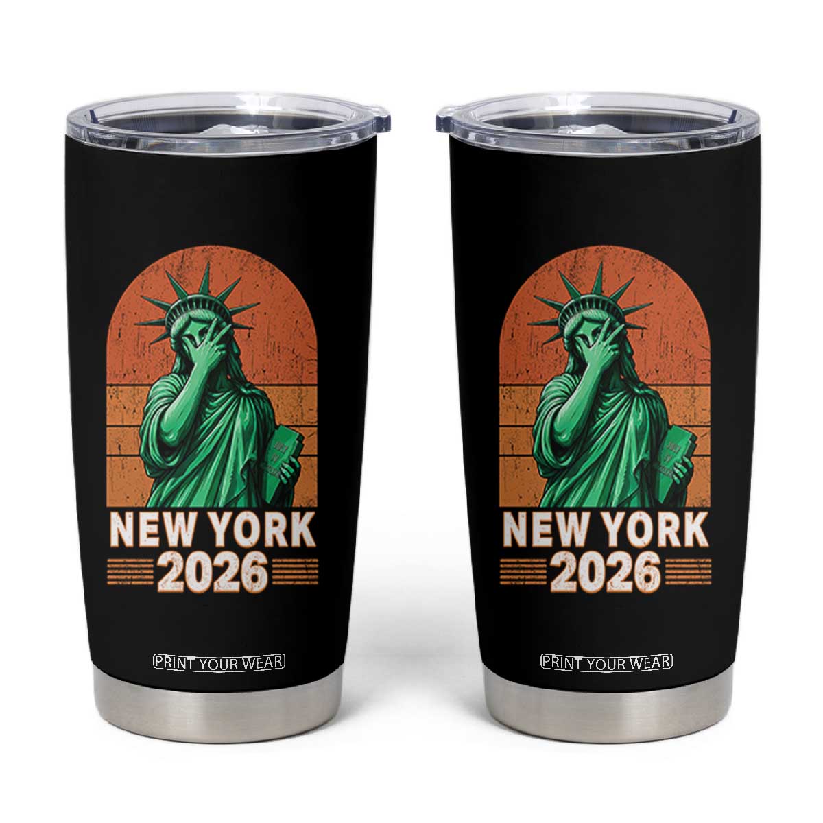 Statue Of Liberty Hoops Tumbler Cup New York Pride 2026 TS12 Black Print Your Wear