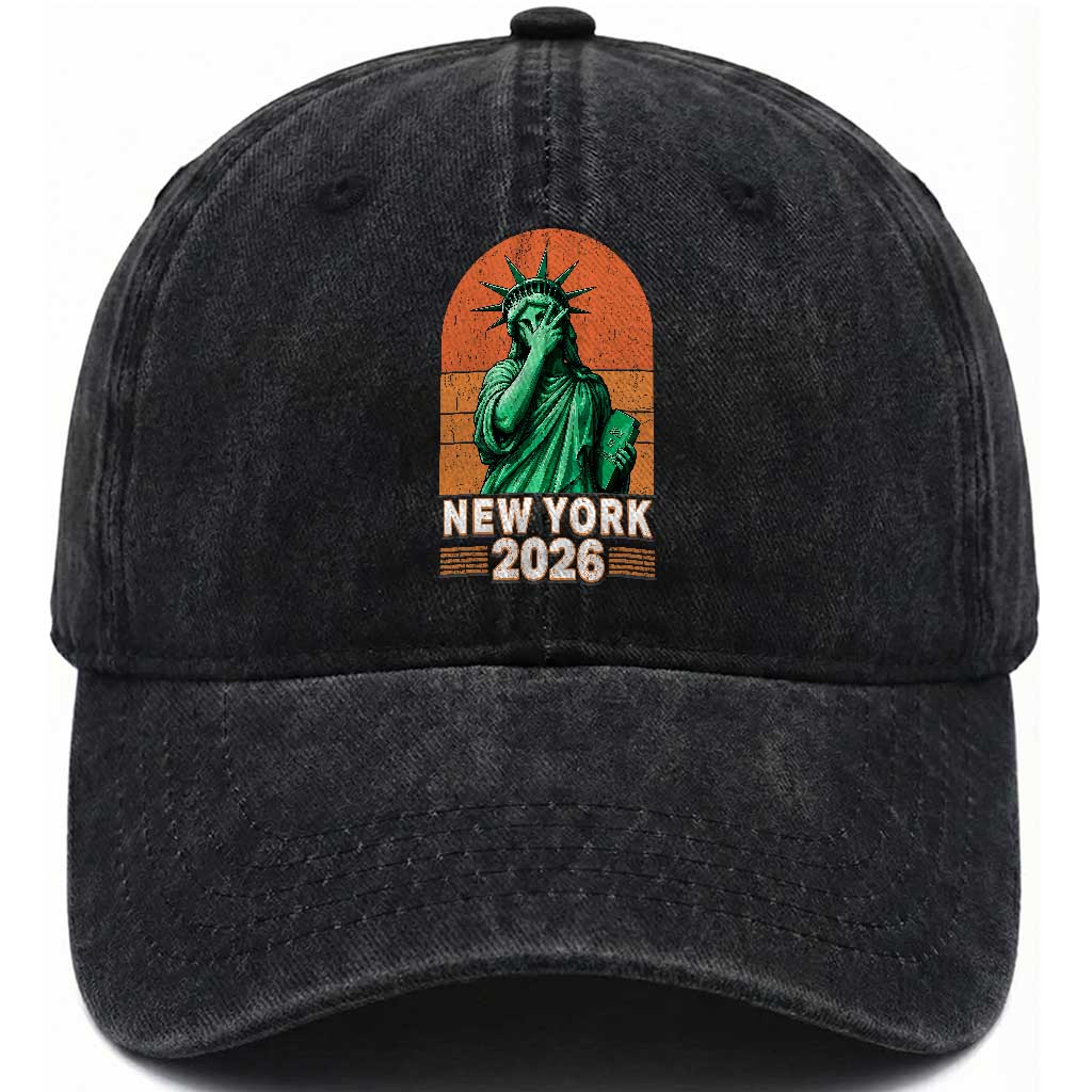 Statue Of Liberty Hoops Washed Cotton Baseball Cap New York Pride 2026