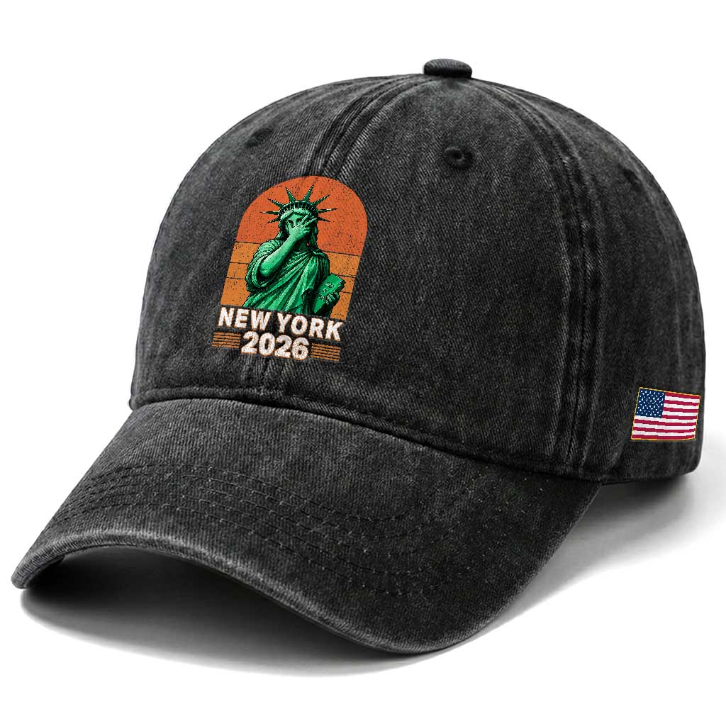 Statue Of Liberty Hoops Washed Cotton Baseball Cap New York Pride 2026