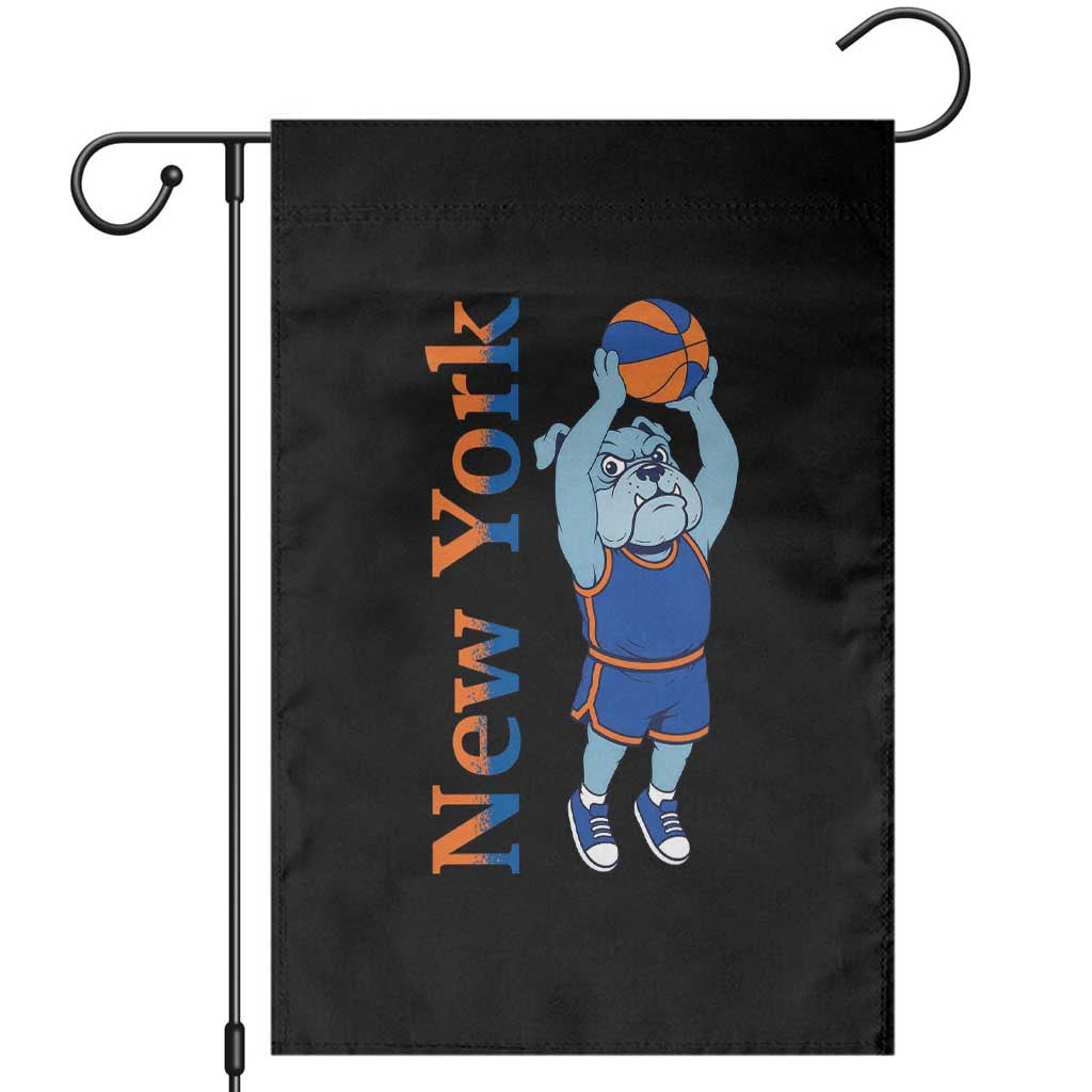 Funny Bulldog Playing Basketball Garden Flag New York Pride