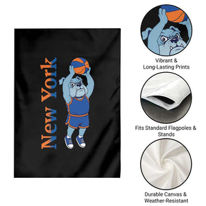 Funny Bulldog Playing Basketball Garden Flag New York Pride