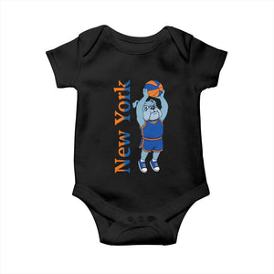 Funny Bulldog Playing Basketball Baby Onesie New York Pride