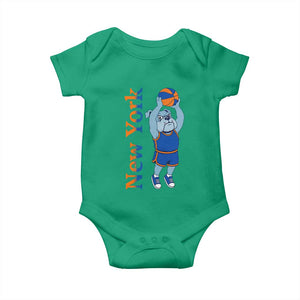 Funny Bulldog Playing Basketball Baby Onesie New York Pride