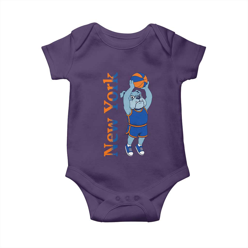 Funny Bulldog Playing Basketball Baby Onesie New York Pride