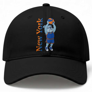 Funny Bulldog Playing Basketball Baseball Cap New York Pride