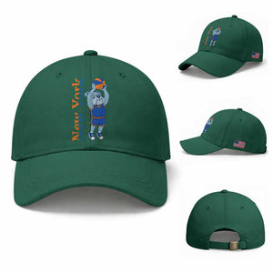 Funny Bulldog Playing Basketball Baseball Cap New York Pride