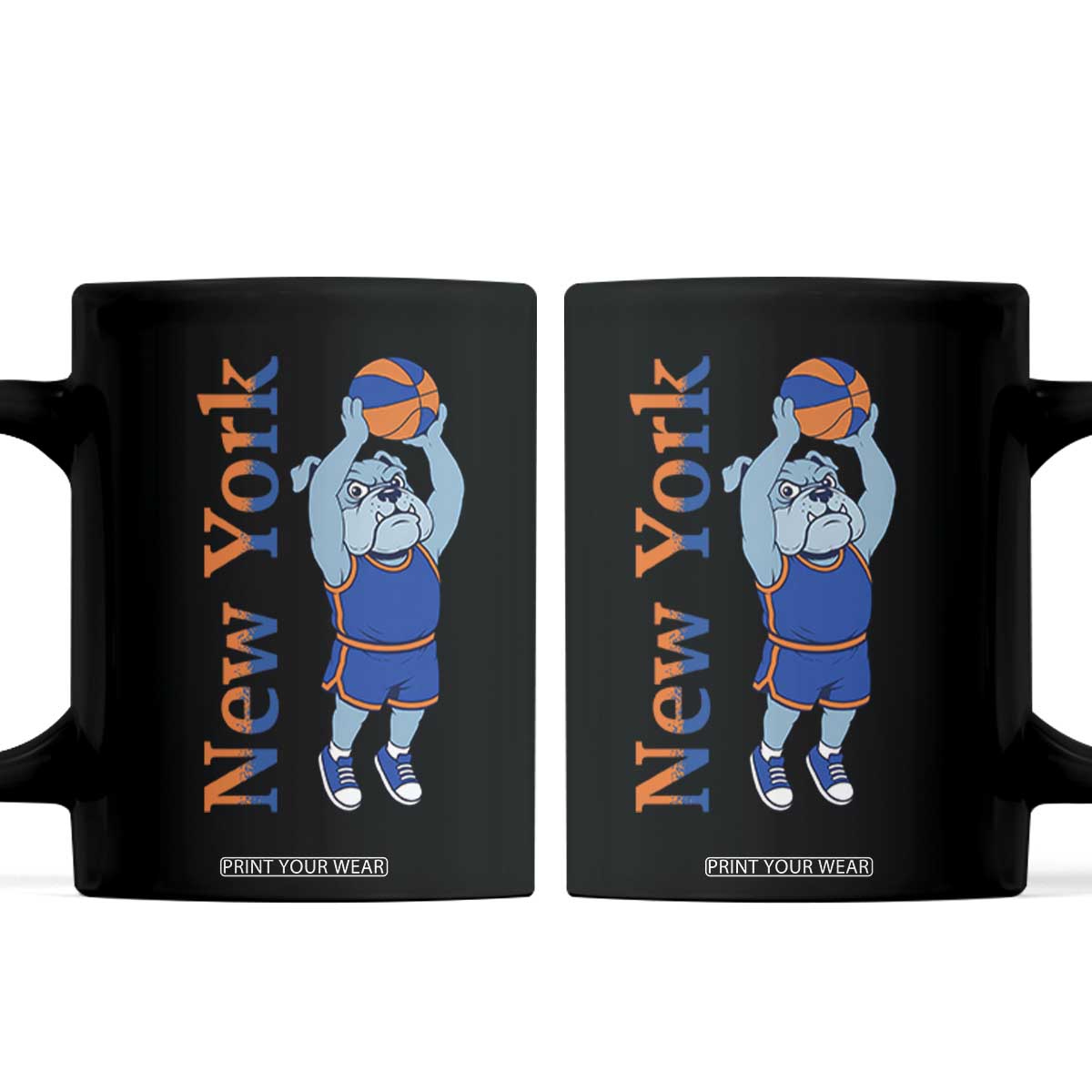 Funny Bulldog Playing Basketball Coffee Mug New York Pride