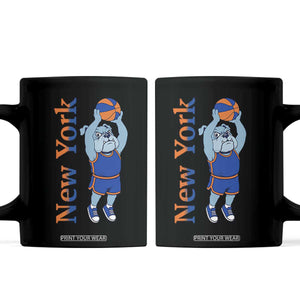 Funny Bulldog Playing Basketball Coffee Mug New York Pride