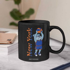 Funny Bulldog Playing Basketball Coffee Mug New York Pride
