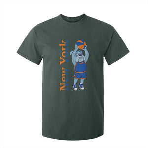 Funny Bulldog Playing Basketball T Shirt For Kid New York Pride