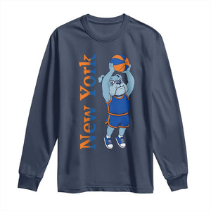 Funny Bulldog Playing Basketball Long Sleeve Shirt New York Pride