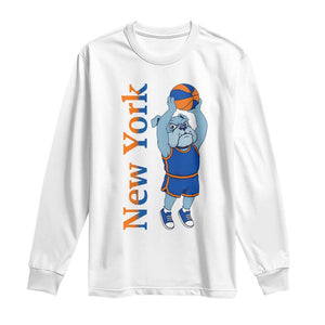 Funny Bulldog Playing Basketball Long Sleeve Shirt New York Pride