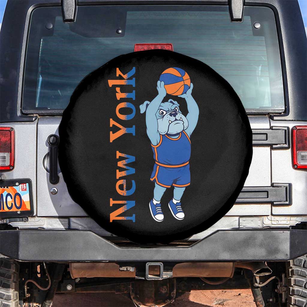 Funny Bulldog Playing Basketball Spare Tire Cover New York Pride