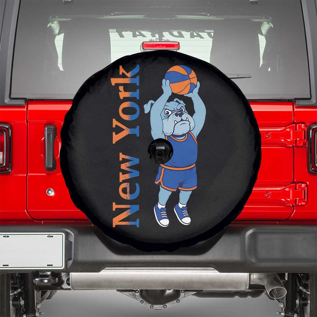 Funny Bulldog Playing Basketball Spare Tire Cover New York Pride