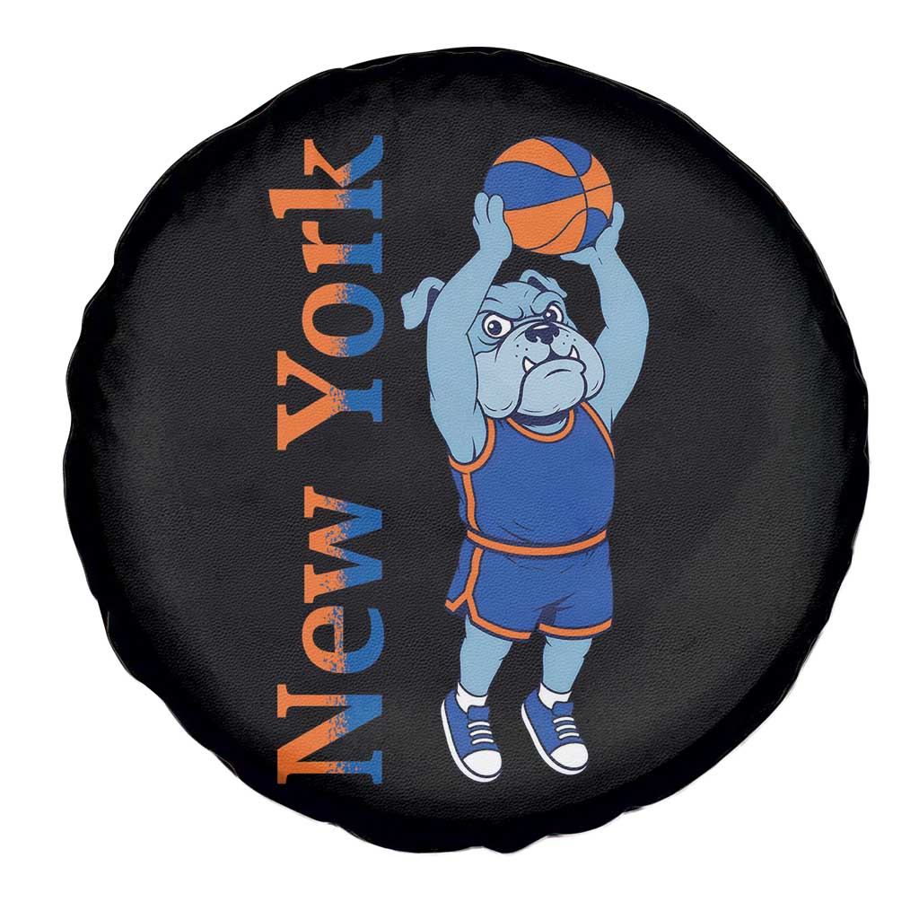 Funny Bulldog Playing Basketball Spare Tire Cover New York Pride