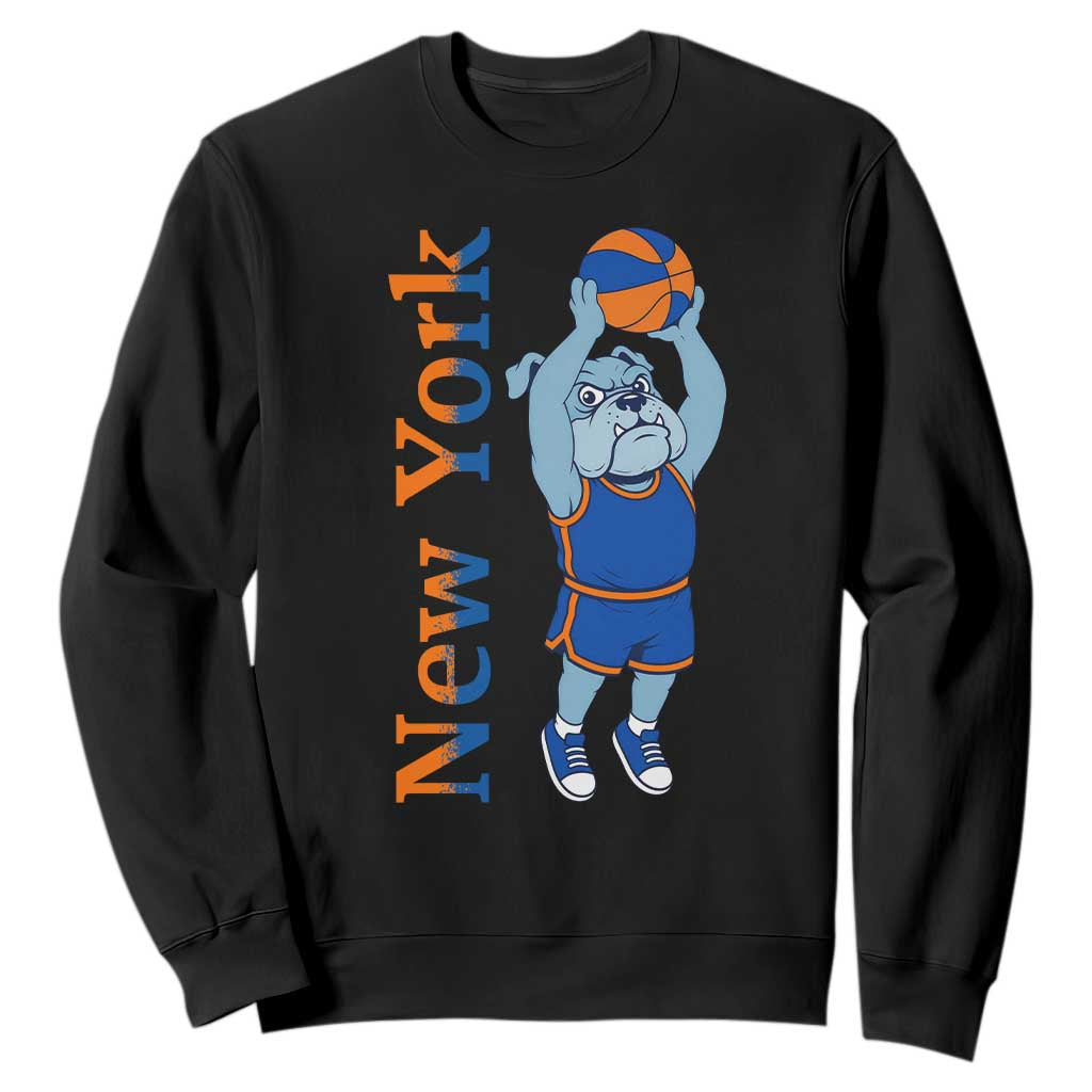 Funny Bulldog Playing Basketball Sweatshirt New York Pride