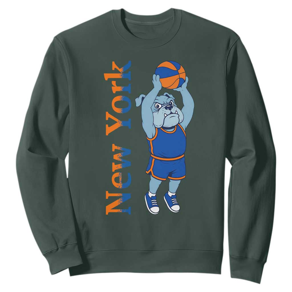Funny Bulldog Playing Basketball Sweatshirt New York Pride