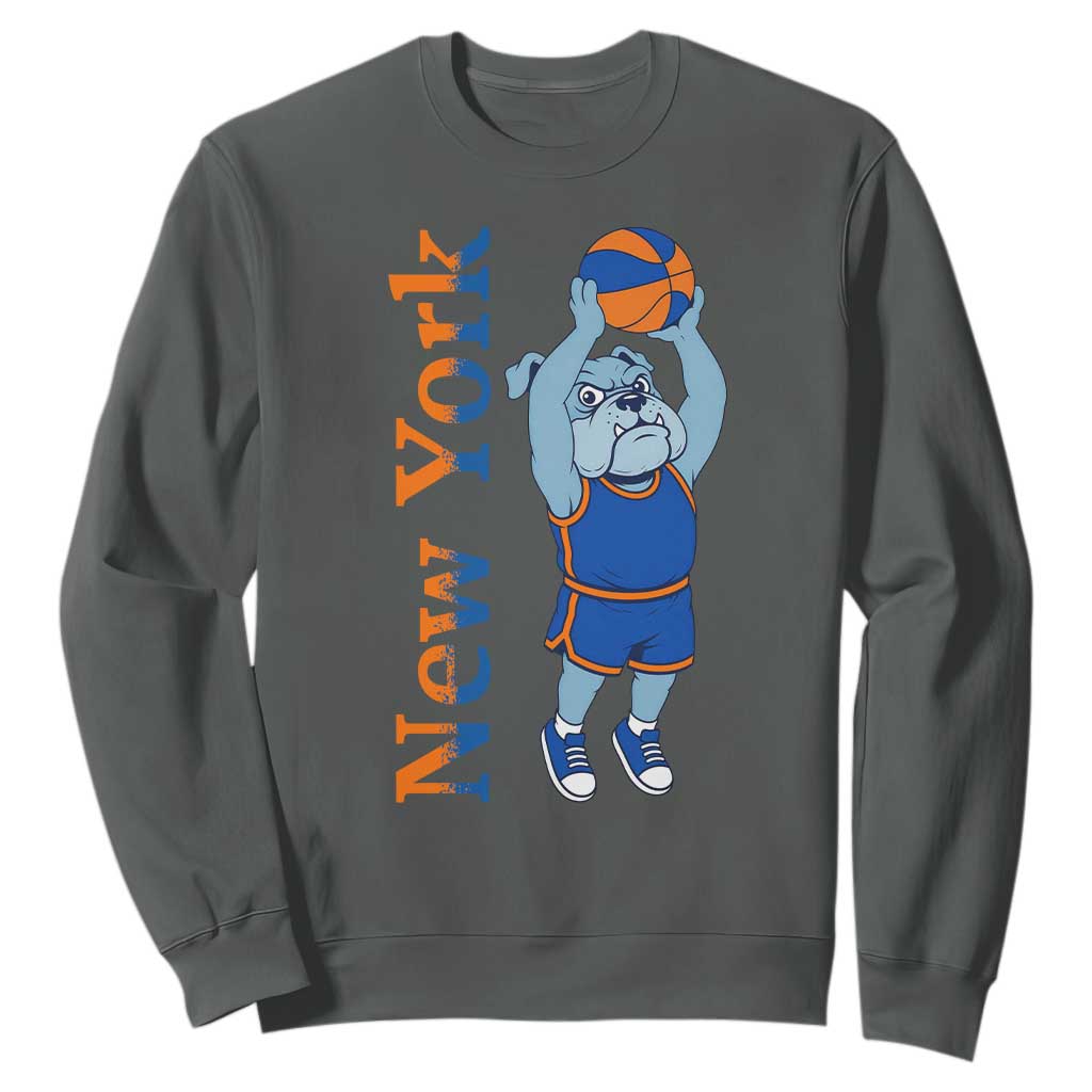 Funny Bulldog Playing Basketball Sweatshirt New York Pride