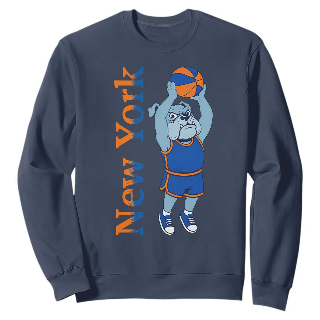 Funny Bulldog Playing Basketball Sweatshirt New York Pride