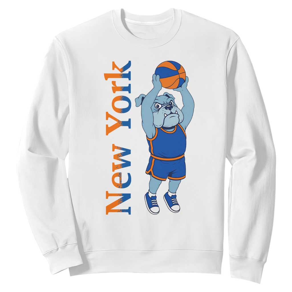Funny Bulldog Playing Basketball Sweatshirt New York Pride