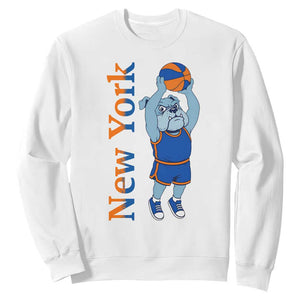 Funny Bulldog Playing Basketball Sweatshirt New York Pride