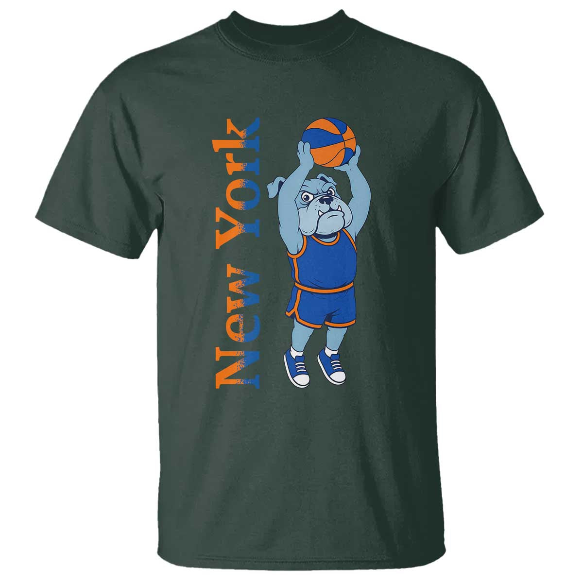 Funny Bulldog Playing Basketball T Shirt New York Pride