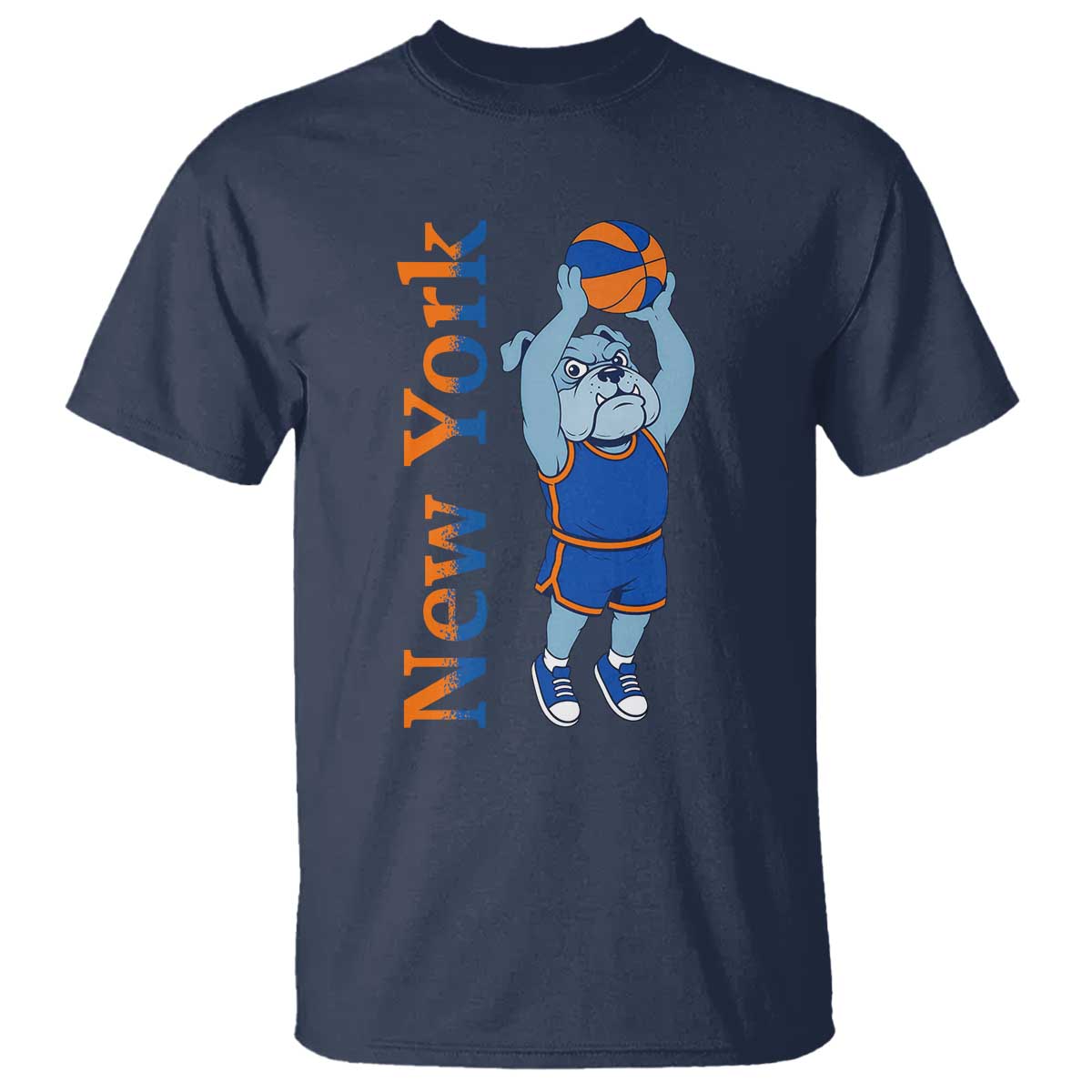 Funny Bulldog Playing Basketball T Shirt New York Pride