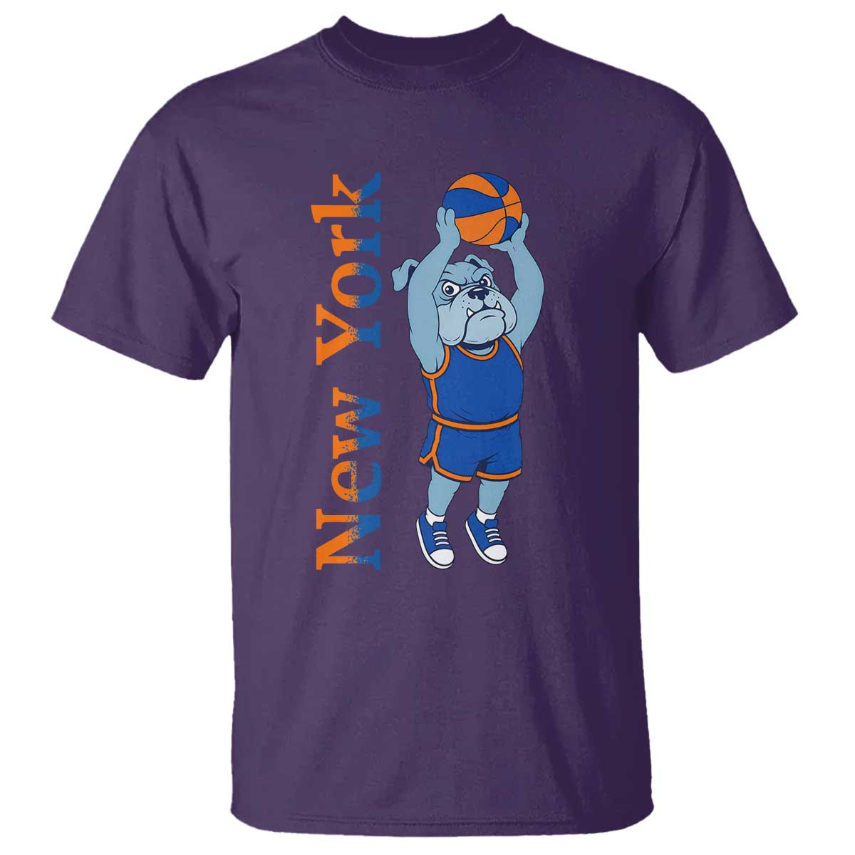 Funny Bulldog Playing Basketball T Shirt New York Pride