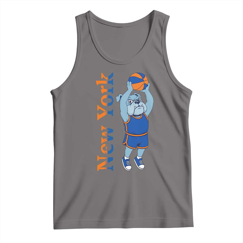 Funny Bulldog Playing Basketball Tank Top New York Pride