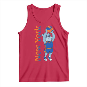 Funny Bulldog Playing Basketball Tank Top New York Pride