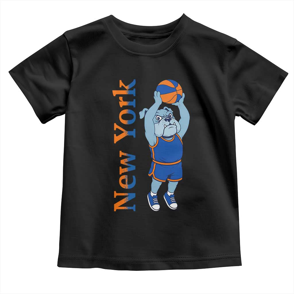 Funny Bulldog Playing Basketball Toddler T Shirt New York Pride