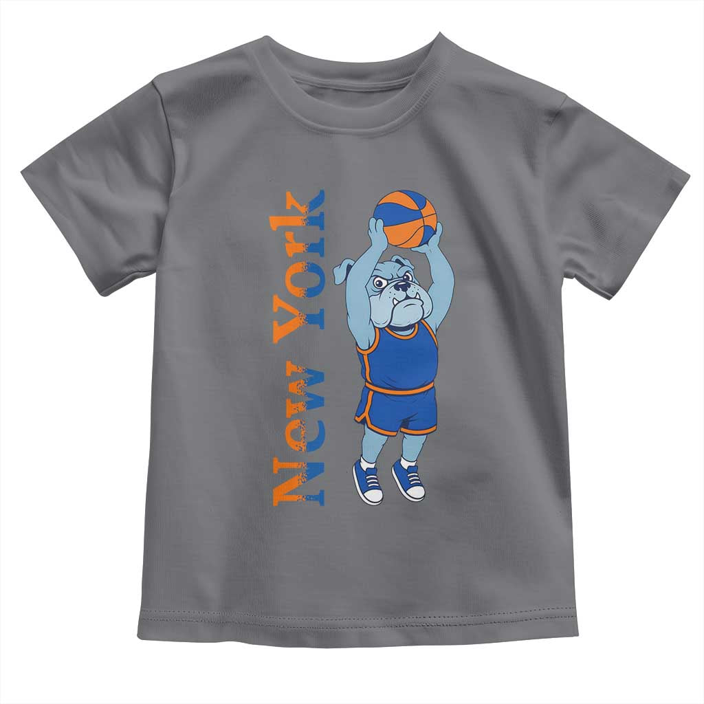 Funny Bulldog Playing Basketball Toddler T Shirt New York Pride