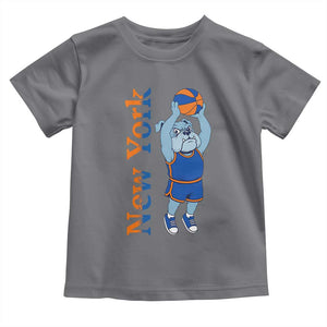Funny Bulldog Playing Basketball Toddler T Shirt New York Pride