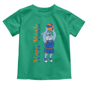 Funny Bulldog Playing Basketball Toddler T Shirt New York Pride