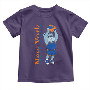 Funny Bulldog Playing Basketball Toddler T Shirt New York Pride