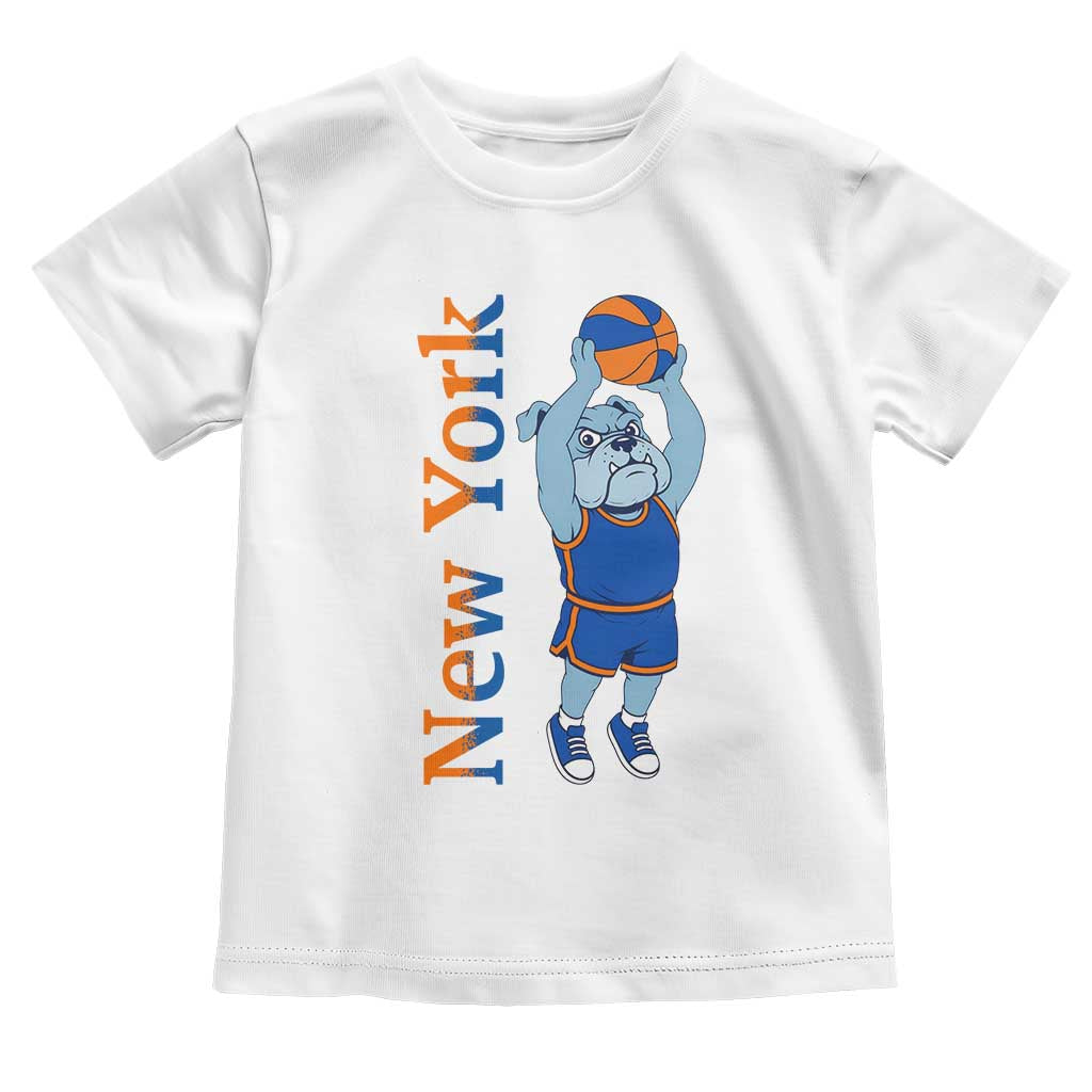 Funny Bulldog Playing Basketball Toddler T Shirt New York Pride