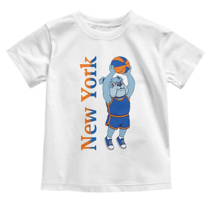 Funny Bulldog Playing Basketball Toddler T Shirt New York Pride