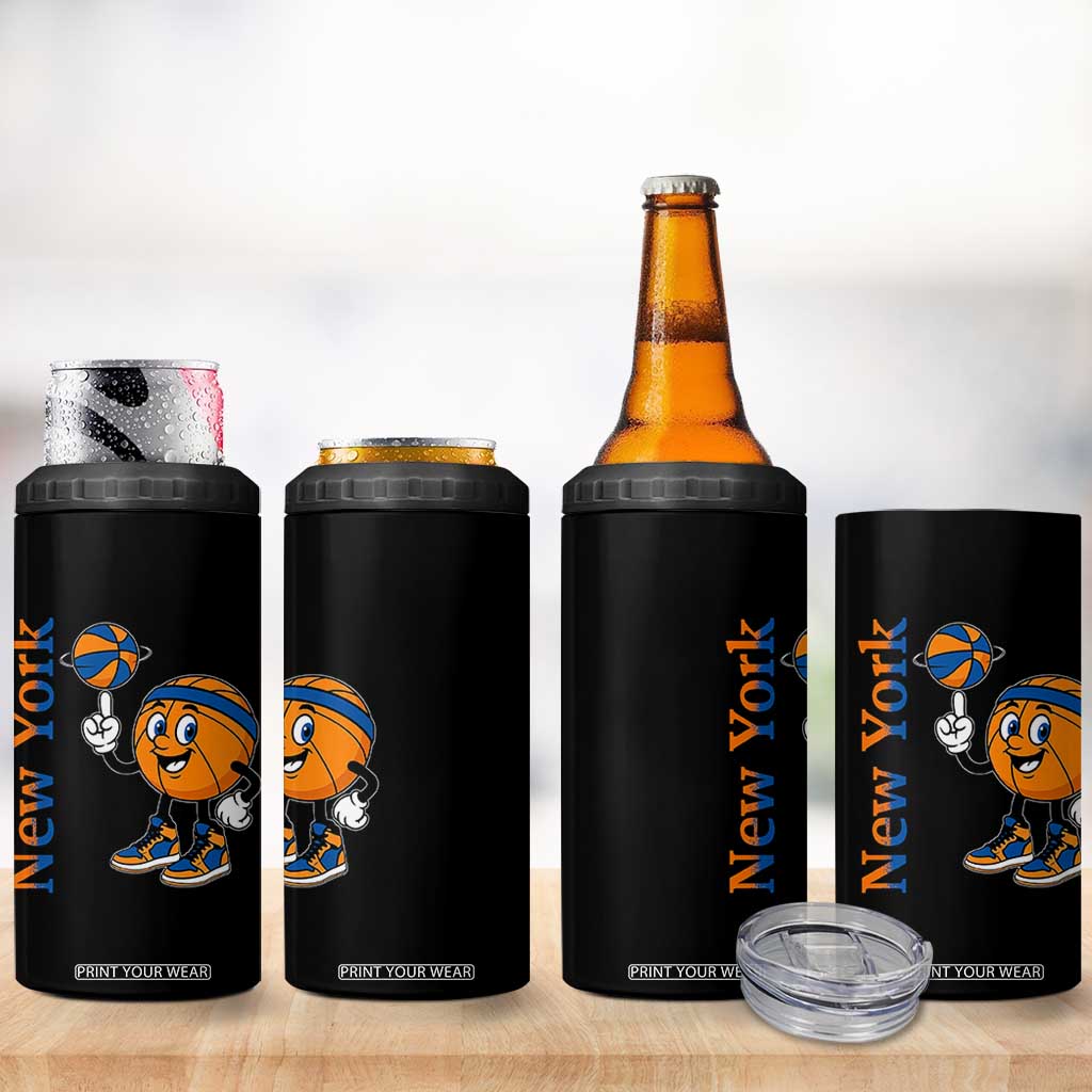 Funny New York Pride 4 in 1 Can Cooler Tumbler Basketball Lover Fan Gift