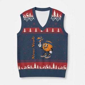 Funny New York Pride V-Neck Knit Sweater Vest Basketball Lover Fan Gift