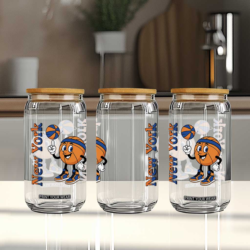 Funny New York Pride Glass Can Basketball Lover Fan Gift