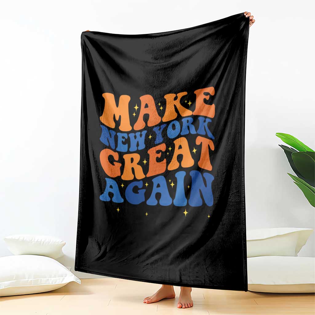 Make New York Great Again Throw Blanket Retro Wave Graphic TS12 Print Your Wear