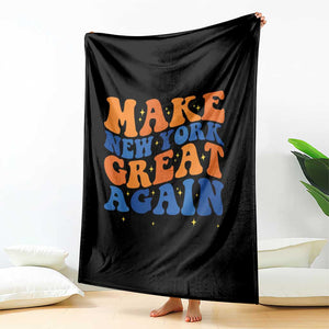 Make New York Great Again Throw Blanket Retro Wave Graphic TS12 Print Your Wear