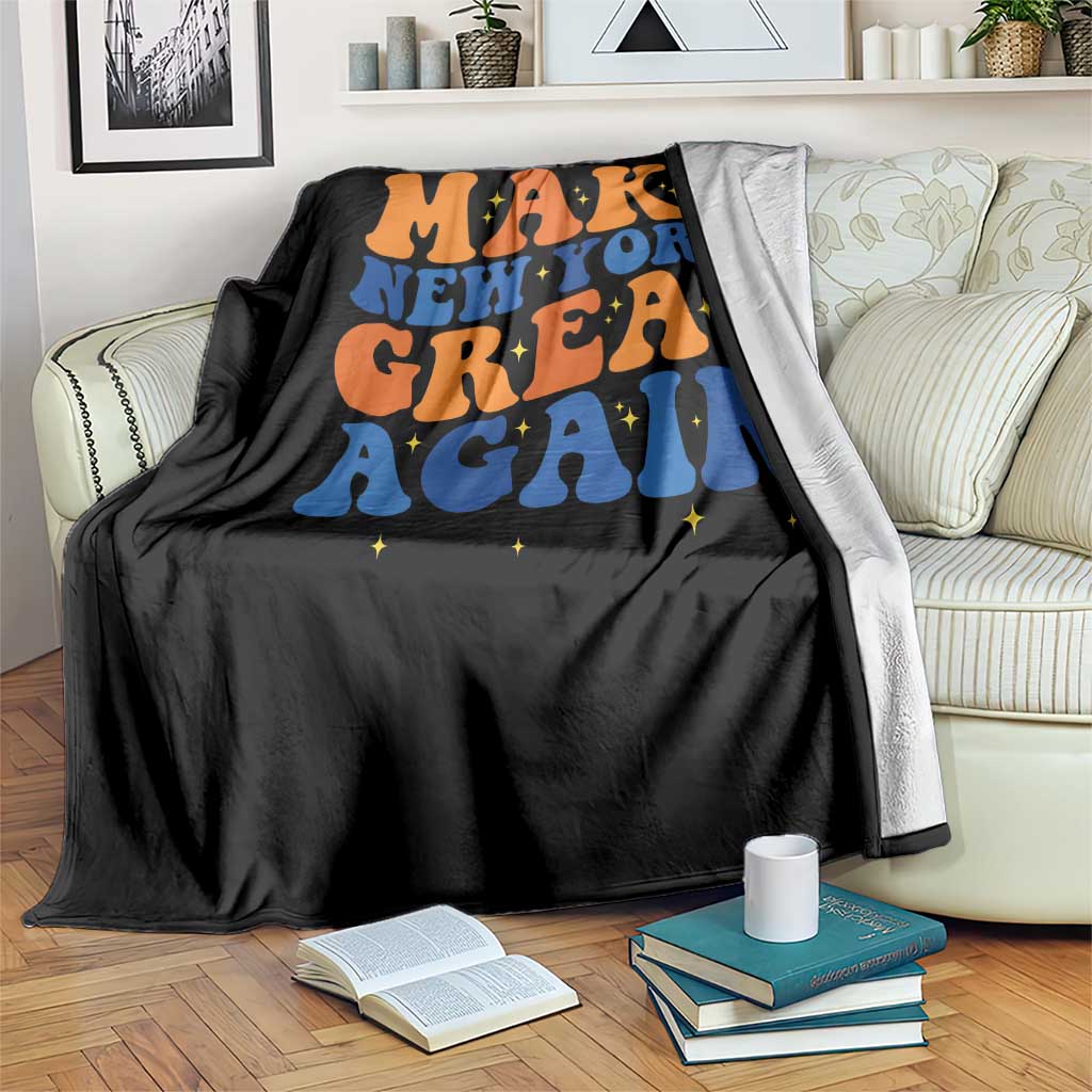Make New York Great Again Throw Blanket Retro Wave Graphic TS12 Print Your Wear