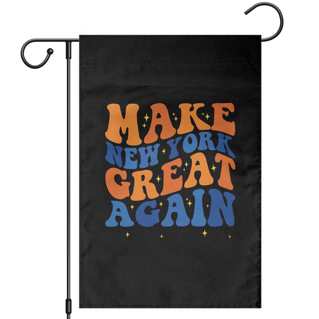 Make New York Great Again Garden Flag Retro Wave Graphic TS12 Black Print Your Wear