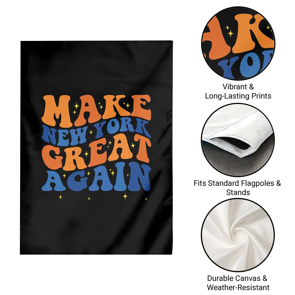 Make New York Great Again Garden Flag Retro Wave Graphic TS12 Print Your Wear