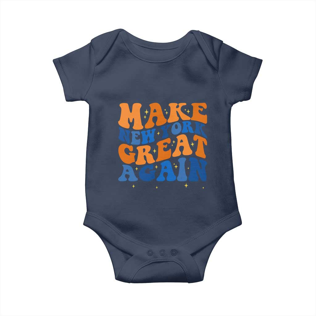 Make New York Great Again Baby Onesie Retro Wave Graphic