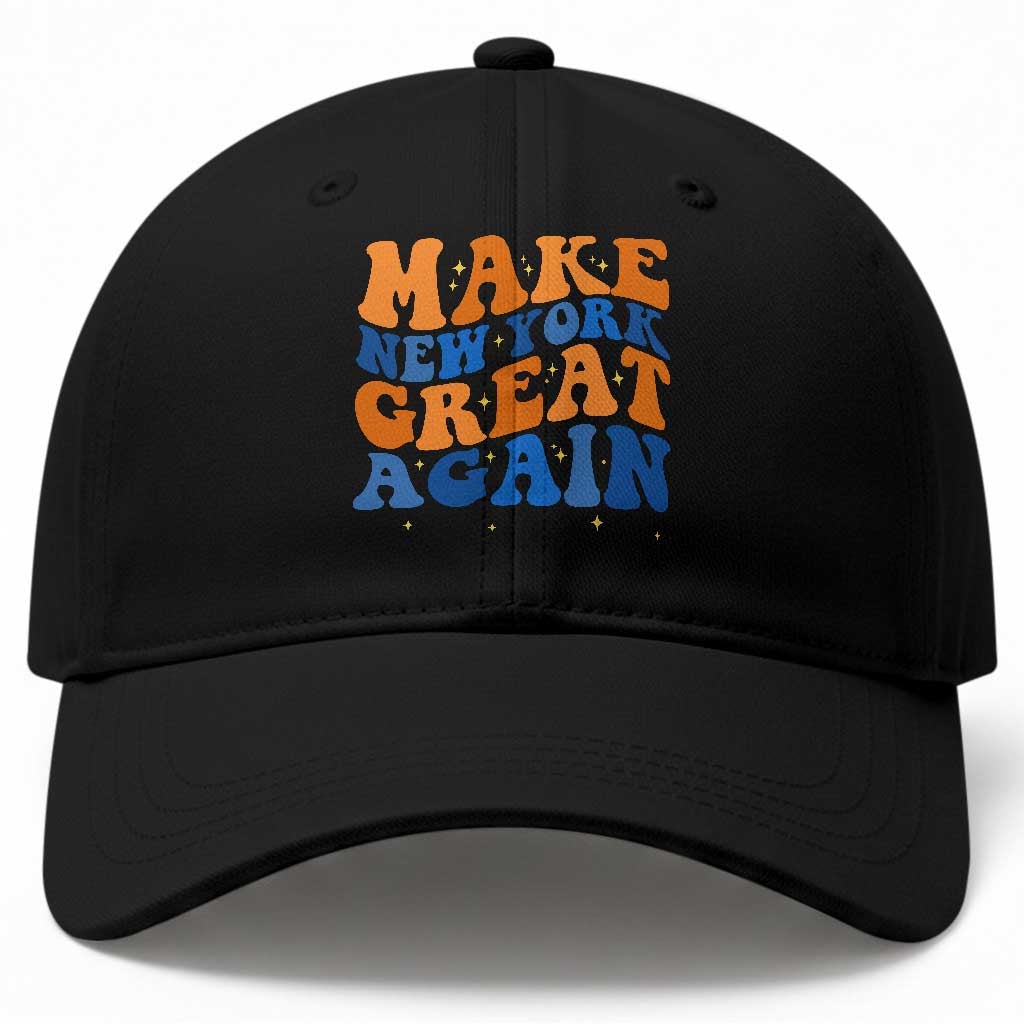Make New York Great Again Baseball Cap Retro Wave Graphic